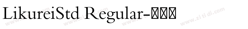 LikureiStd Regular字体转换